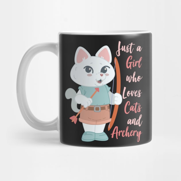 Just A Girl Who Loves Cats and Archery Gift graphic by theodoros20